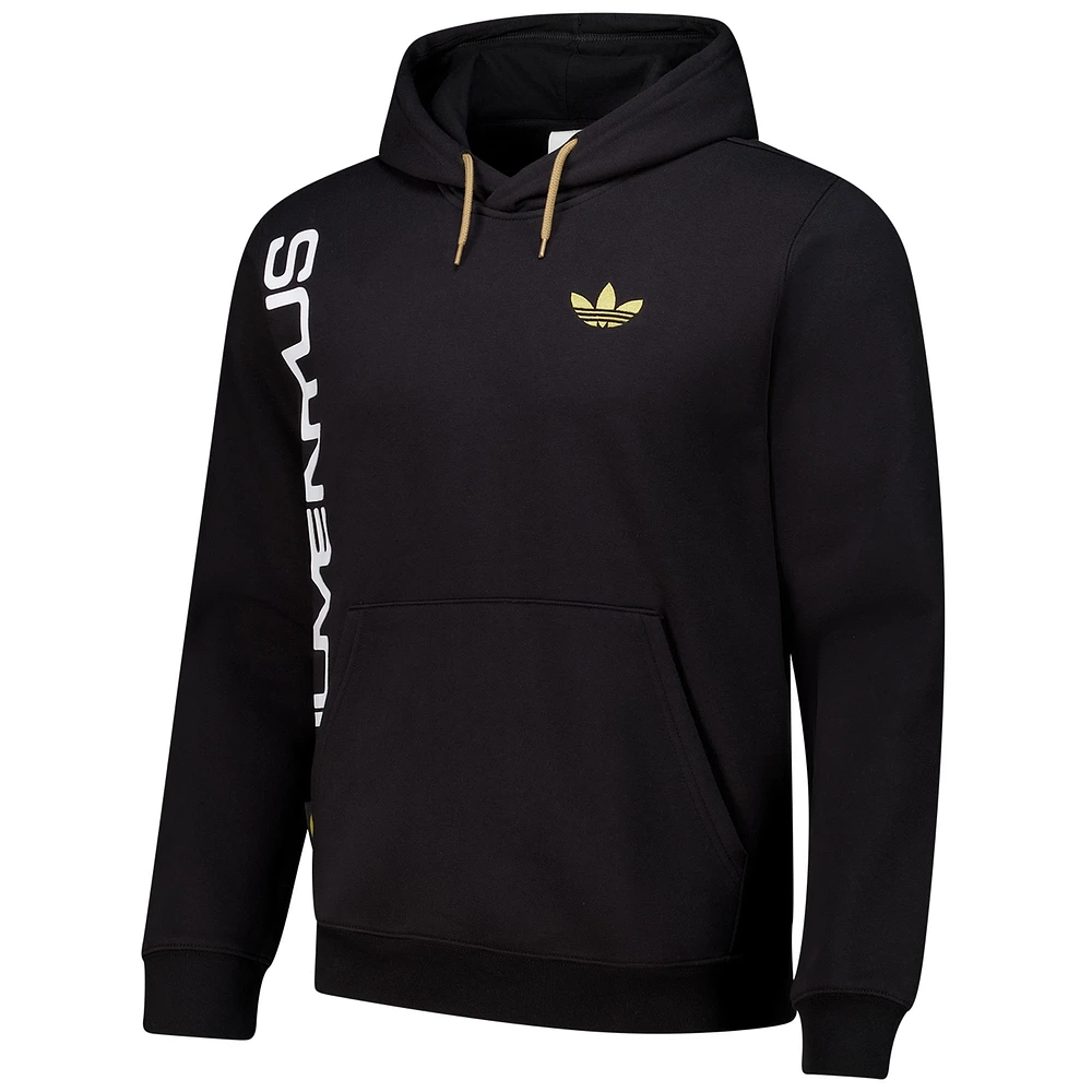 Sweat à capuche noir Juventus Culturewear adidas pour homme