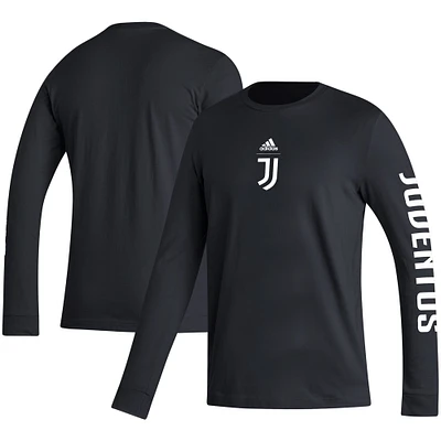 Men's adidas Black Juventus Team Crest Long Sleeve T-Shirt