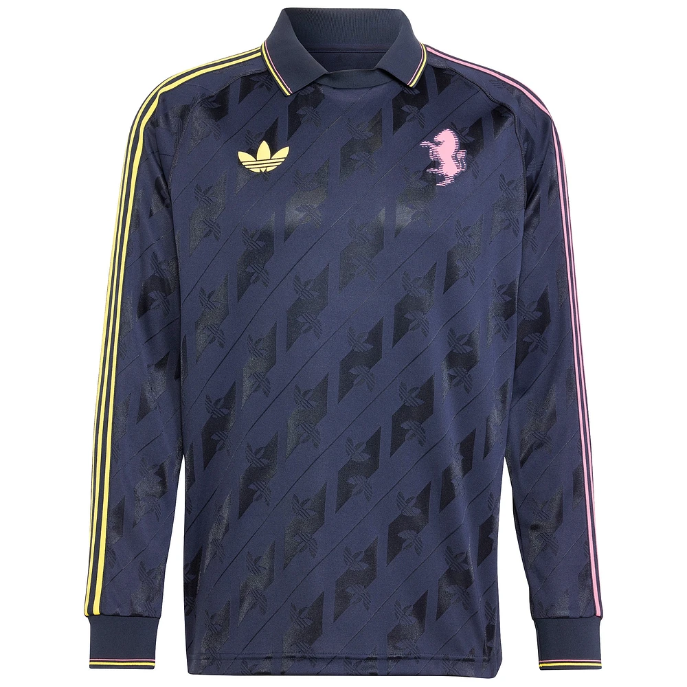 Men's adidas Originals Navy Juventus Lifestyler Long Sleeve Fashion Jersey