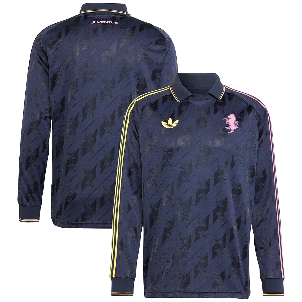 Men's adidas Originals Navy Juventus Lifestyler Long Sleeve Fashion Jersey