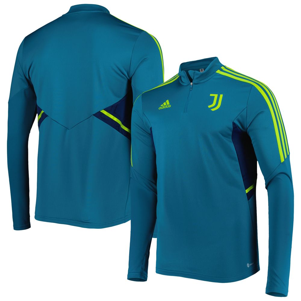 Men's adidas Teal Juventus Team Training AEROREADY Quarter-Zip Top