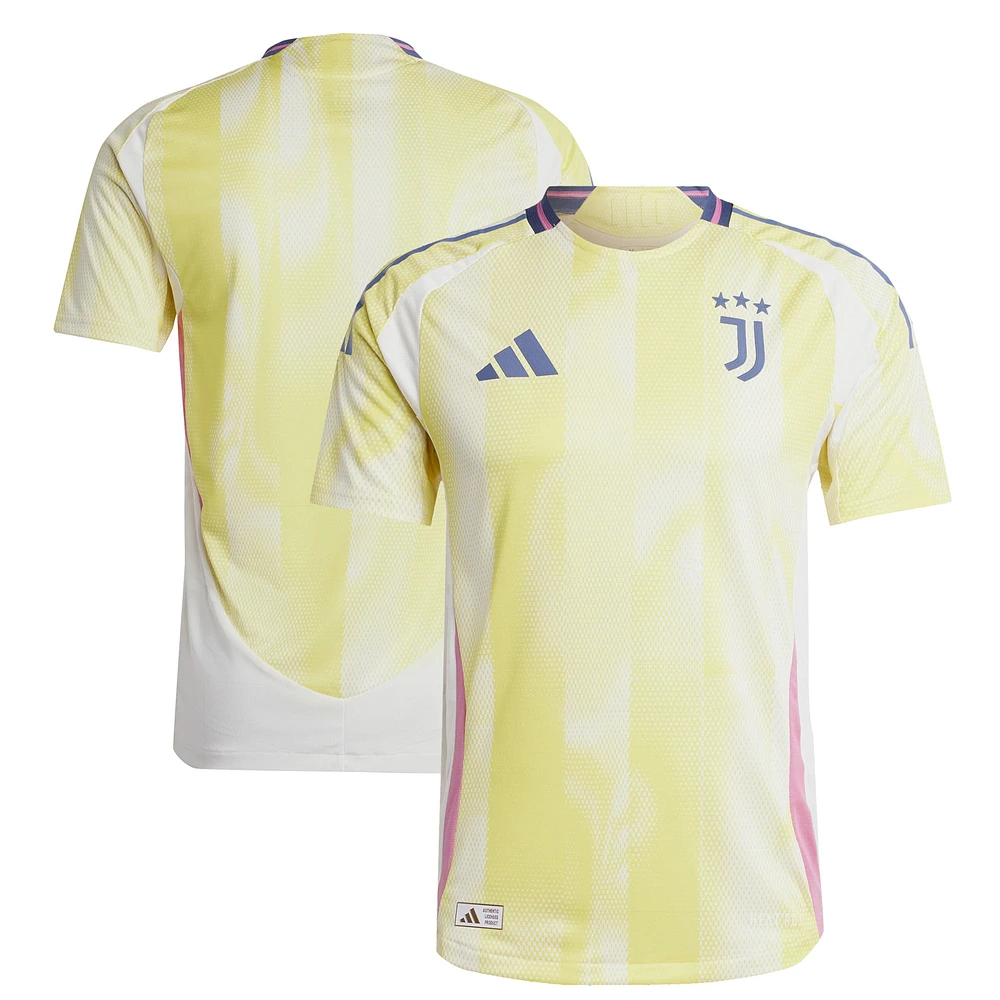 Maillot adidas Juventus 2024/25 extérieur authentique pour homme, jaune