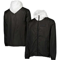 Men's Black Juventus Full-Zip Windbreaker