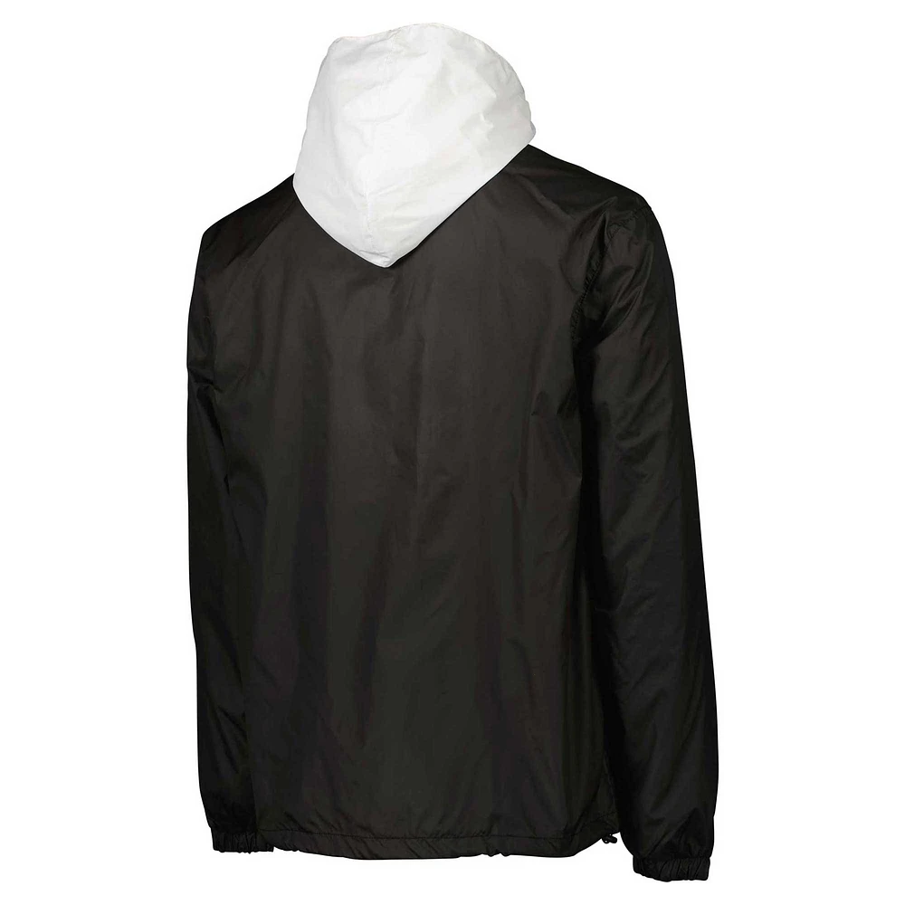 Men's Black Juventus Full-Zip Windbreaker