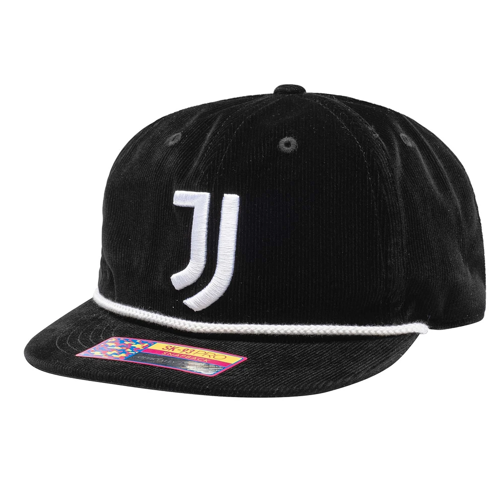 Men's Black Juventus Snow Beach Adjustable Hat