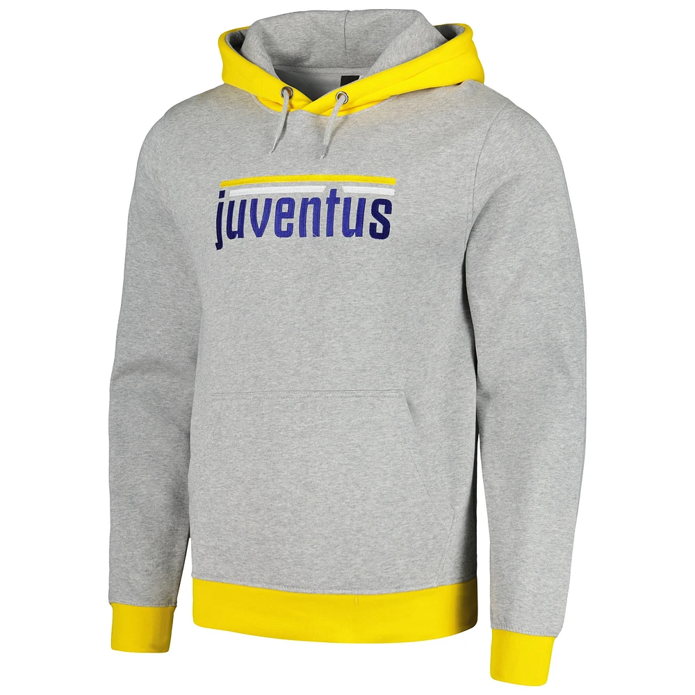 Men's Heather Gray Juventus Lifestyle Pullover Hoodie