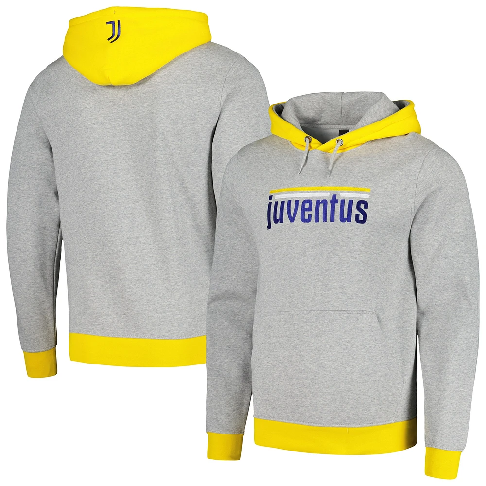 Men's Heather Gray Juventus Lifestyle Pullover Hoodie