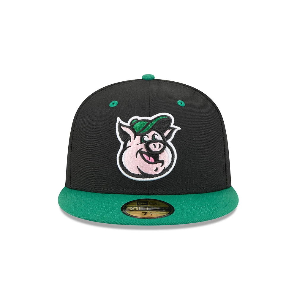 Men's New Era  Black Kannapolis Cannon Ballers Theme Nights 59FIFTY Fitted Hat