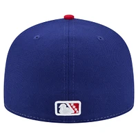 Casquette ajustée 59FIFTY Kannapolis Cannon Ballers de la collection authentique New Era blanche/rouge pour homme