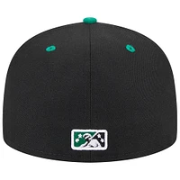 Men's New Era Black Kannapolis Cannon Ballers Theme Nights Qs  59FIFTY Fitted Hat