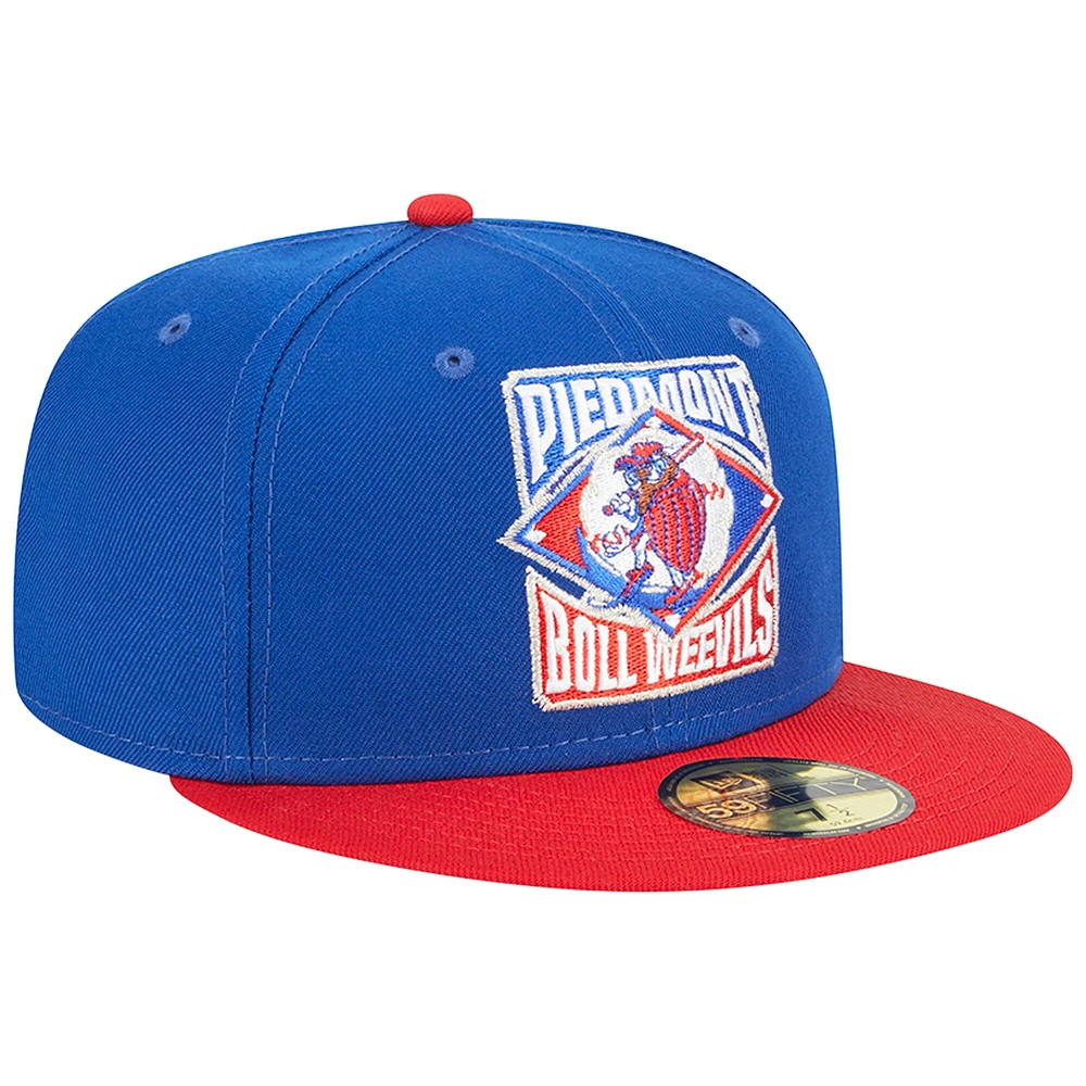 Men's New Era Royal Kannapolis Cannon Ballers Theme Nights Piedmont Boll Weevils  59FIFTY Fitted Hat