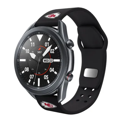Kansas City Chiefs 22mm Samsung Compatible Watch Band - Black