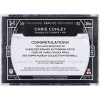 Carte recrue autographiée Chris Conley des Chiefs de Kansas City, collection Topps Museum 2015, avec logo relique #FAPC-CC #1/1