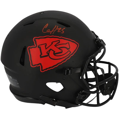 Casque authentique Riddell Eclipse Alternate Speed ​​autographié par Clyde Edwards-Helaire des Kansas City Chiefs