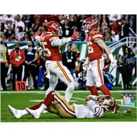 Travis Kelce Kansas City Chiefs Fanatics Authentic Unsigned Super Bowl Liv Touchdown Celebration Photograph