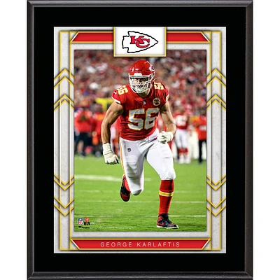 Plaque de joueur sublimée encadrée de 10,5" x 13" des Chiefs de Kansas City de George Karlaftis
