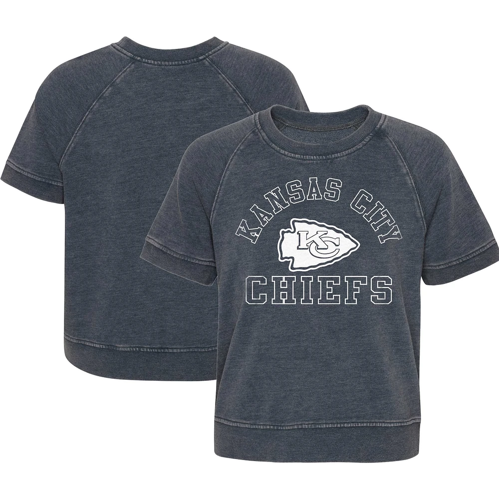 T-shirt raglan chiné anthracite Kansas City Chiefs Cheer Squad pour filles juniors