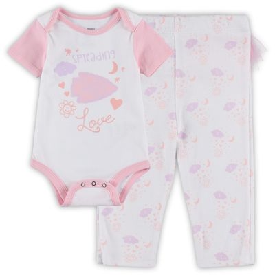 Newborn & Infant White/Pink San Francisco Giants Spreading Love Bodysuit &  Tutu with Leggings Set