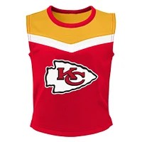 Girls Preschool Red Kansas City Chiefs Spirit Cheerleader Two-Piece Set with Bloomers