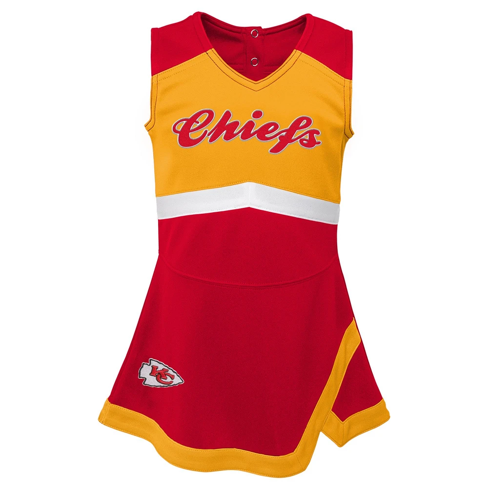 Girls Toddler Red Kansas City Chiefs Cheer Captain Dress with Bloomers