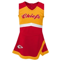 Girls Toddler Red Kansas City Chiefs Cheer Captain Dress with Bloomers