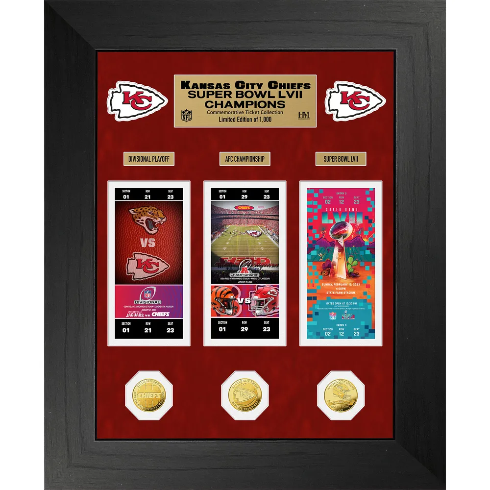 Lids Kansas City Chiefs Highland Mint Three-Time Super Bowl Champions 18''  x 22'' Deluxe Coin & Ticket Collection