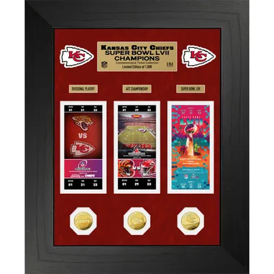 Kansas City Chiefs Highland Mint Three-Time Super Bowl Champions 18'' x 22'' Deluxe Coin & Ticket Collection