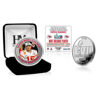 Patrick Mahomes Kansas City Chiefs Highland Mint Super Bowl LVII MVP 39mm Silver Mint Coin