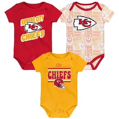 Ensemble de trois bodies pour bébé Kansas City Chiefs Play Day