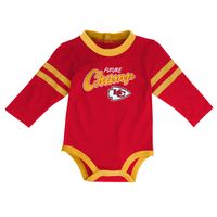 Infant Red/Gold Kansas City Chiefs Little Kicker - Long Sleeve Bodysuit & Pants Set