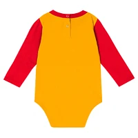 Infant Red Kansas City Chiefs Double Up Long Sleeve Bodysuit and Pants Set