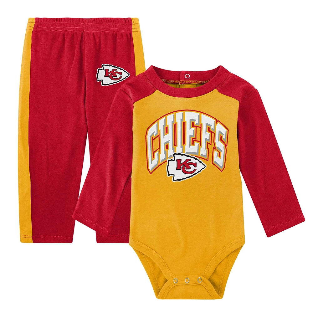 Ensemble de body et pantalon à manches longues pour bébé Red Kansas City Chiefs Rookie of the Year