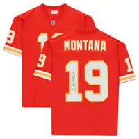 Joe Montana San Francisco 49ers Autographed Mitchell & Ness White Replica  Jersey with HOF 00 Inscription