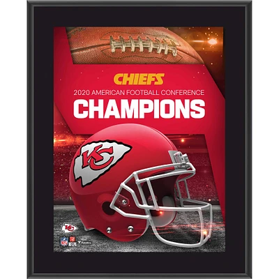 Plaque sublimée des champions de l'AFC 2020 des Kansas City Chiefs 10,5" x 13"