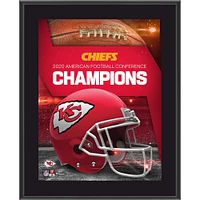 Plaque sublimée des champions de l'AFC 2020 des Kansas City Chiefs 10,5" x 13"