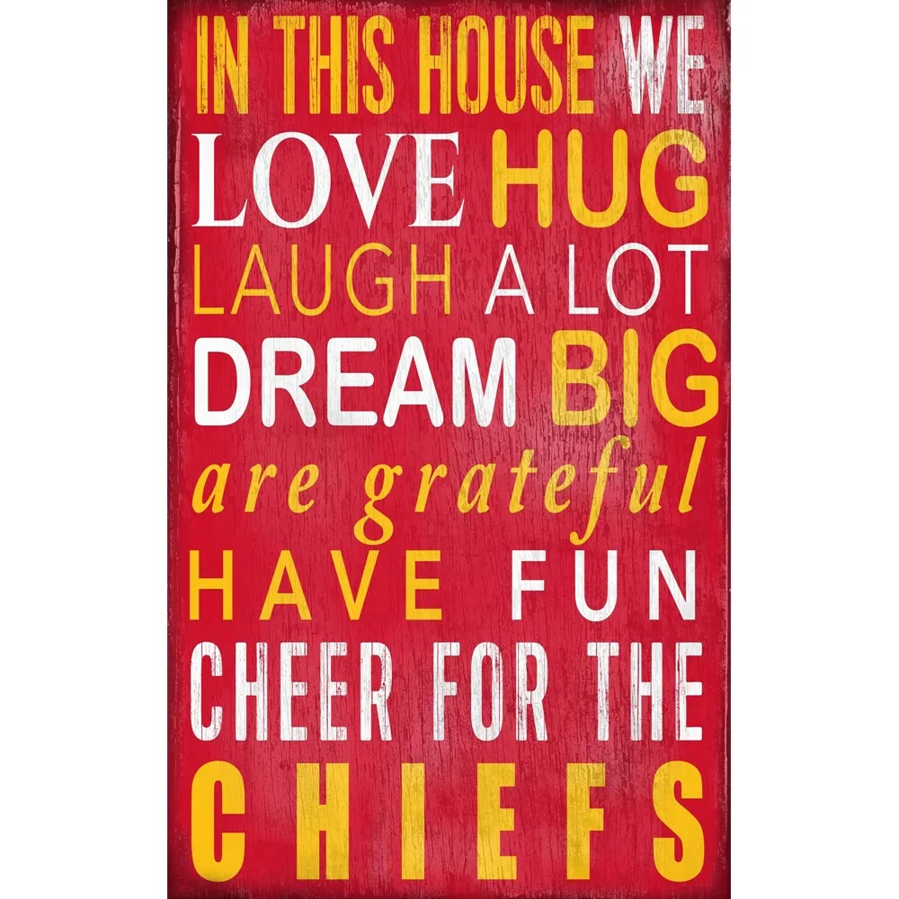 Kansas City Chiefs 11 x 19 Forever Grateful Sign