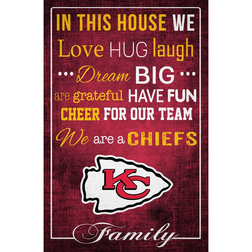 Kansas City Chiefs 17 x 26 Coordinates Sign