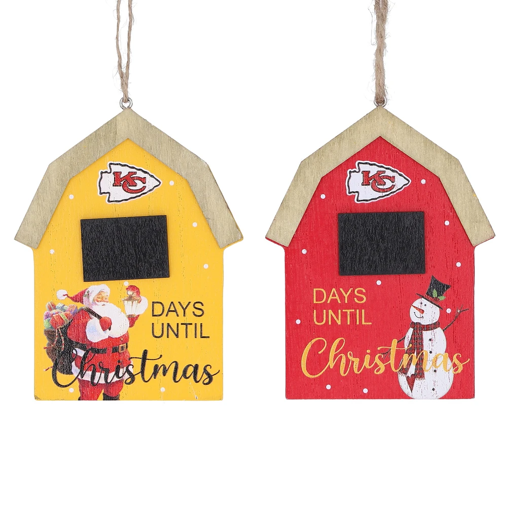 Kansas City Chiefs 2-Pack Countdown Ornament Set