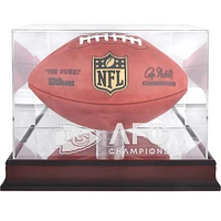 Vitrine de présentation du logo de football des Kansas City Chiefs, champions de l'AFC 2023