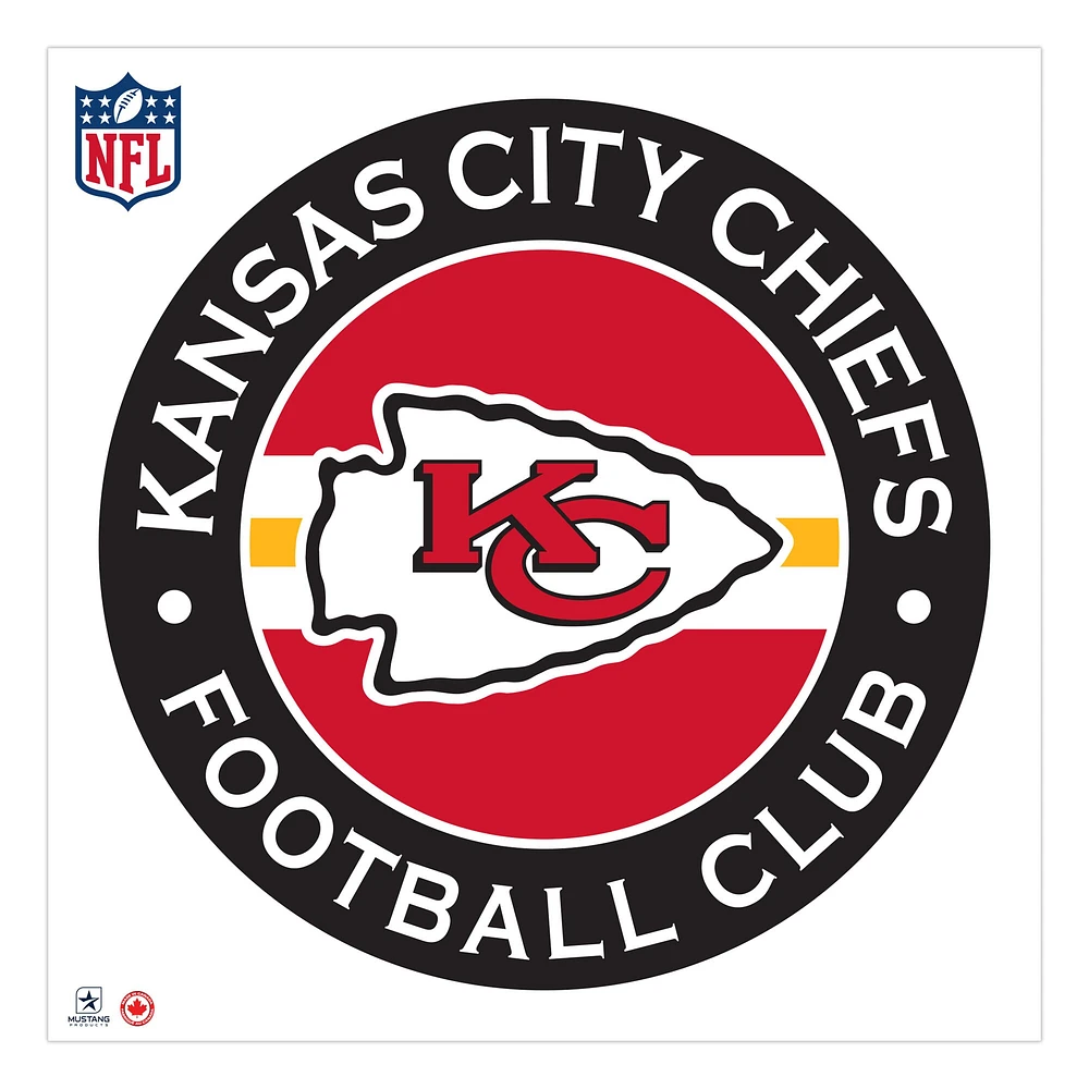 Kansas City Chiefs 36'' x 36'' Logo mural repositionnable - Décalcomanie