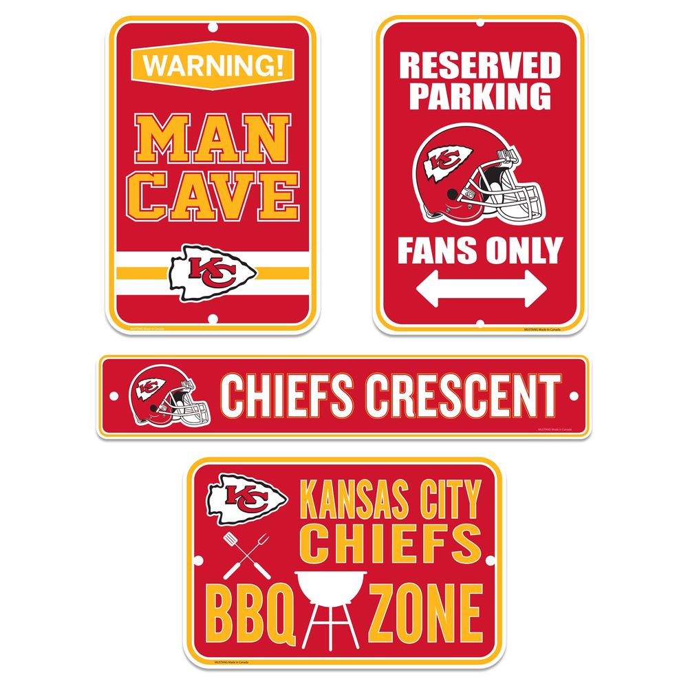 Kansas City Chiefs 4-Piece Fan Sign - Set