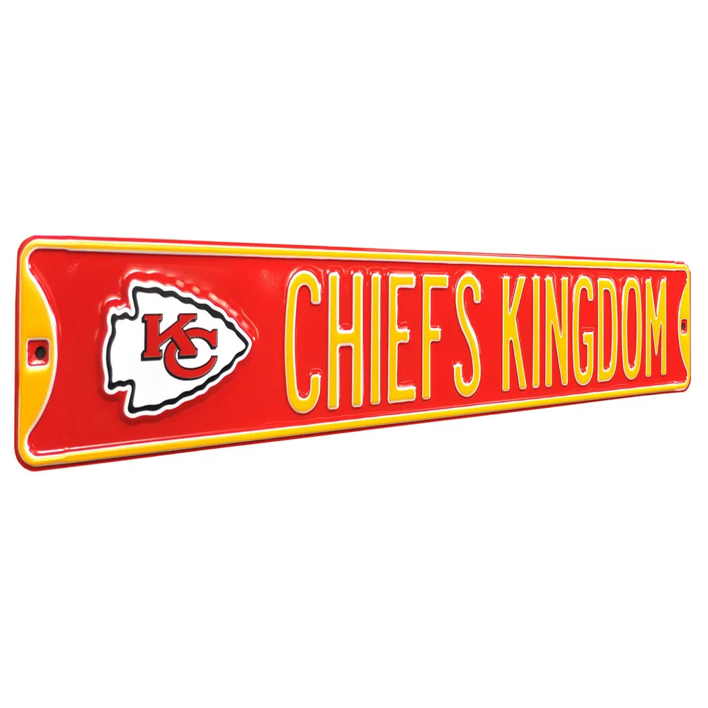 Red Kansas City Chiefs 6 x 36 Steel Street Sign
