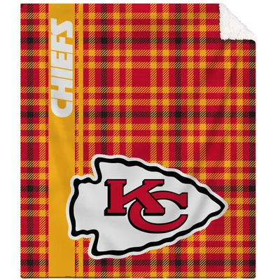 Kansas City Chiefs 60'' x 70'' Plaid Flannel Fleece Blanket