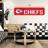 Kansas City Chiefs 90'' x 23'' Repositionable Wall - Decal