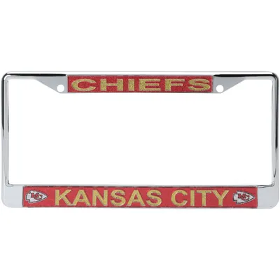 Kansas City Chiefs Acrylic Glitter Team Logo License Plate Frame