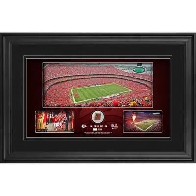 Kansas City Chiefs Fanatics Authentic Framed 10" x 18" Stadium Panoramic Collage with Game-Used Football - Limited Edition of 500