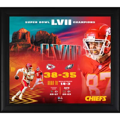 Kansas City Chiefs vs. Philadelphia Eagles Framed 15 x 17 Super