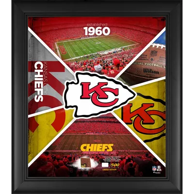 Kansas City Chiefs Fanatics Authentic Framed 15" x 17" Team Impact Collage with a Piece of Game-Used Football - Limited Edition of 500