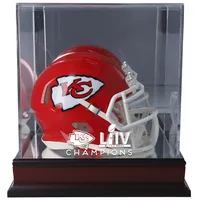 Kansas City Chiefs AFC Championship 2022 Logo Mahogany Football Display Case