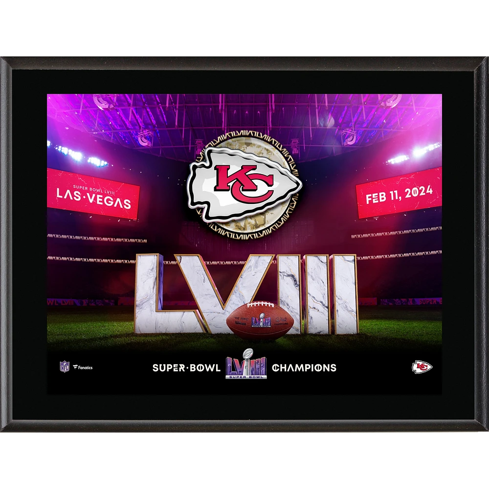 Kansas City Chiefs Super Bowl LVIII Champions 10" x 13" Sublimated Plaque